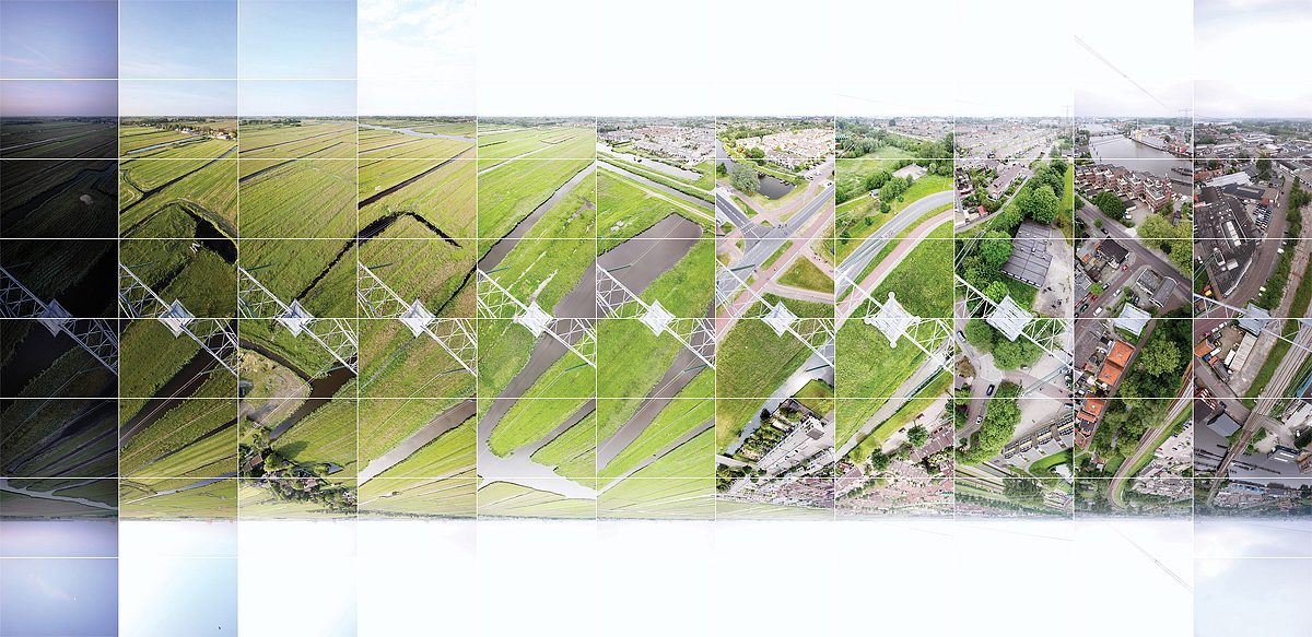 Photography - by - Wouter van Buuren - Space  - Time - Line - Westzaan, landscape viewed from 11 transmission towers, landschap gezien vanuit 11 hoogspanningsmasten, panorama, urban explorer, exploring